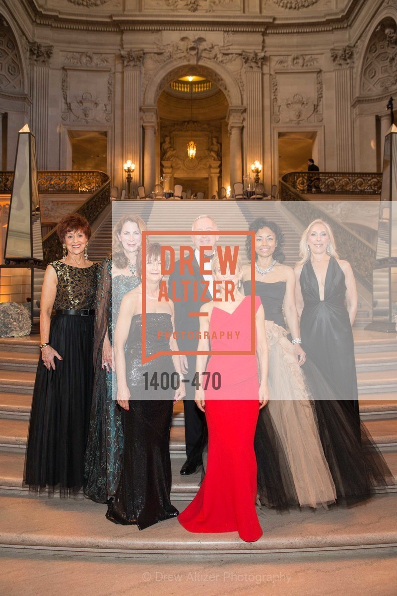 Suzanne Thornton, Patricia Ferrin Loucks, Debra Bernard, Glenn McCoy, Shelley Gordon, Tanya Powell, Betsy Linder, SAN FRANCISCO BALLET Opening Night Gala: PHENOMENAL - Arrivals, US. SF City Hall, January 22nd, 2014,Drew Altizer, Drew Altizer Photography, full-service event agency, private events, San Francisco photographer, photographer California
