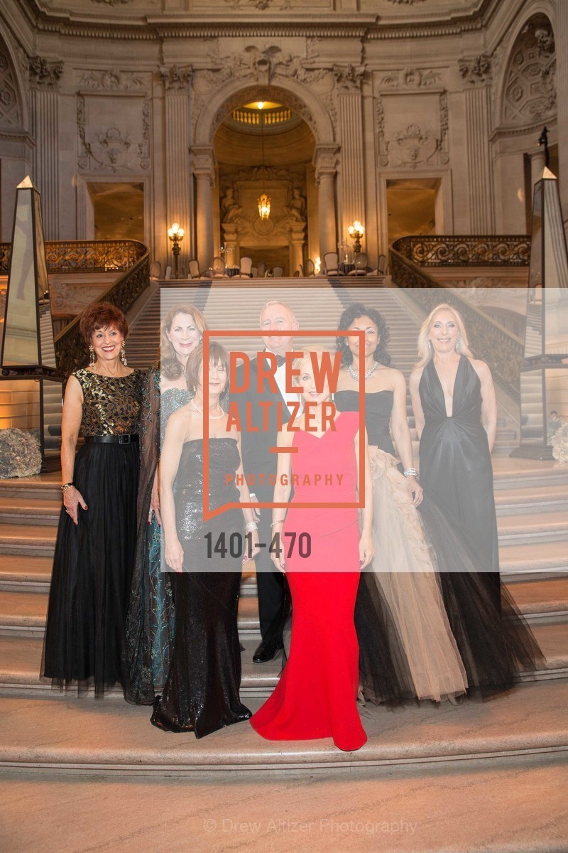 Suzanne Thornton, Patricia Ferrin Loucks, Debra Bernard, Glenn McCoy, Shelley Gordon, Tanya Powell, Betsy Linder, SAN FRANCISCO BALLET Opening Night Gala: PHENOMENAL - Arrivals, US. SF City Hall, January 22nd, 2014,Drew Altizer, Drew Altizer Photography, full-service agency, private events, San Francisco photographer, photographer california