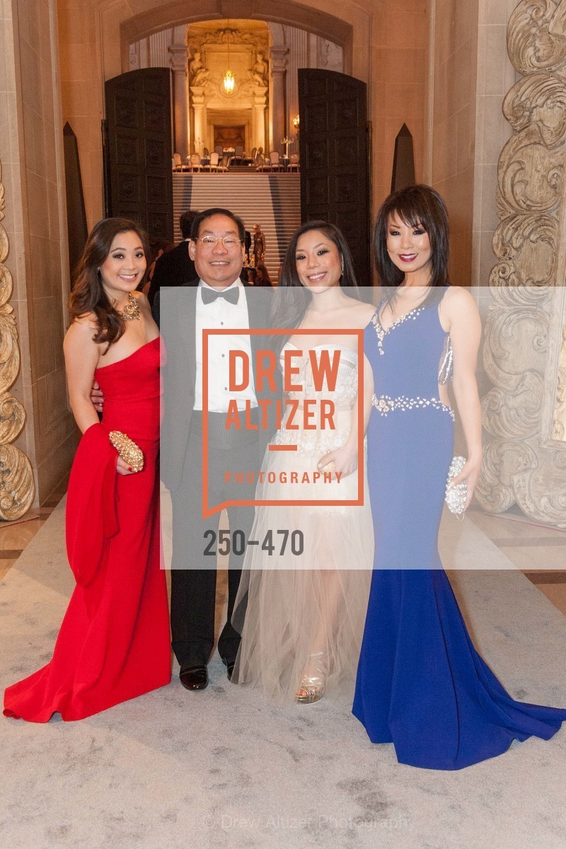 Kelsey Lee, Edward Lee, Kristen Lee, Jennifer Lee, SAN FRANCISCO BALLET Opening Night Gala: PHENOMENAL - Arrivals, US. SF City Hall, January 22nd, 2014,Drew Altizer, Drew Altizer Photography, full-service agency, private events, San Francisco photographer, photographer california
