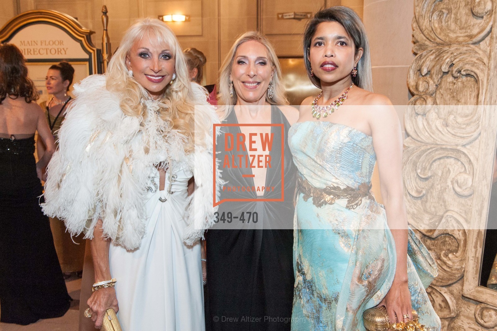Daru Kawalkowski, Betsy Linder, Deepa Pakianathan, SAN FRANCISCO BALLET Opening Night Gala: PHENOMENAL - Arrivals, US. SF City Hall, January 22nd, 2014,Drew Altizer, Drew Altizer Photography, full-service agency, private events, San Francisco photographer, photographer california