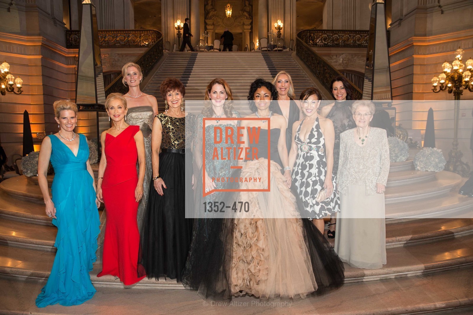 Marie Hurabiell, Shelley Gordon, Alison Mauze, Suzanne Thornton, Patricia Ferrin Loucks, Tanya Powell, Betsy Linder, Cathy Goodman, Debra Taylor, SAN FRANCISCO BALLET Opening Night Gala: PHENOMENAL - Arrivals, US. SF City Hall, January 22nd, 2014,Drew Altizer, Drew Altizer Photography, full-service event agency, private events, San Francisco photographer, photographer California