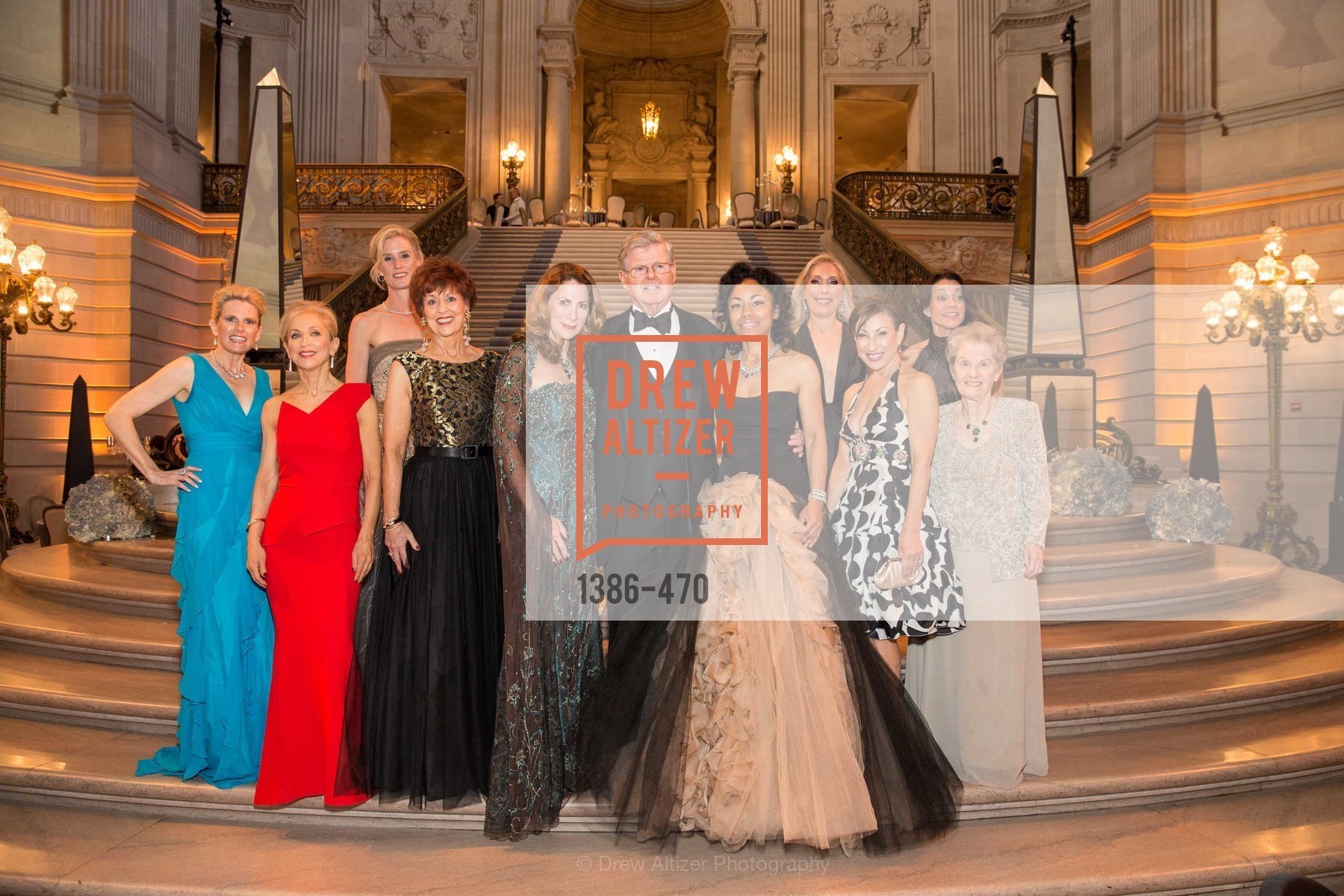 Marie Hurabiell, Shelley Gordon, Alison Mauze, Suzanne Thornton, Patricia Ferrin Loucks, Tanya Powell, Betsy Linder, Cathy Goodman, Debra Taylor, SAN FRANCISCO BALLET Opening Night Gala: PHENOMENAL - Arrivals, US. SF City Hall, January 22nd, 2014,Drew Altizer, Drew Altizer Photography, full-service agency, private events, San Francisco photographer, photographer california