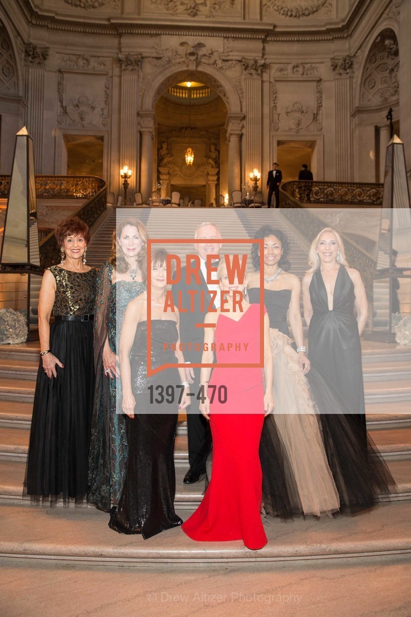 Suzanne Thornton, Patricia Ferrin Loucks, Debra Bernard, Glenn McCoy, Shelley Gordon, Tanya Powell, Betsy Linder, SAN FRANCISCO BALLET Opening Night Gala: PHENOMENAL - Arrivals, US. SF City Hall, January 22nd, 2014,Drew Altizer, Drew Altizer Photography, full-service event agency, private events, San Francisco photographer, photographer California