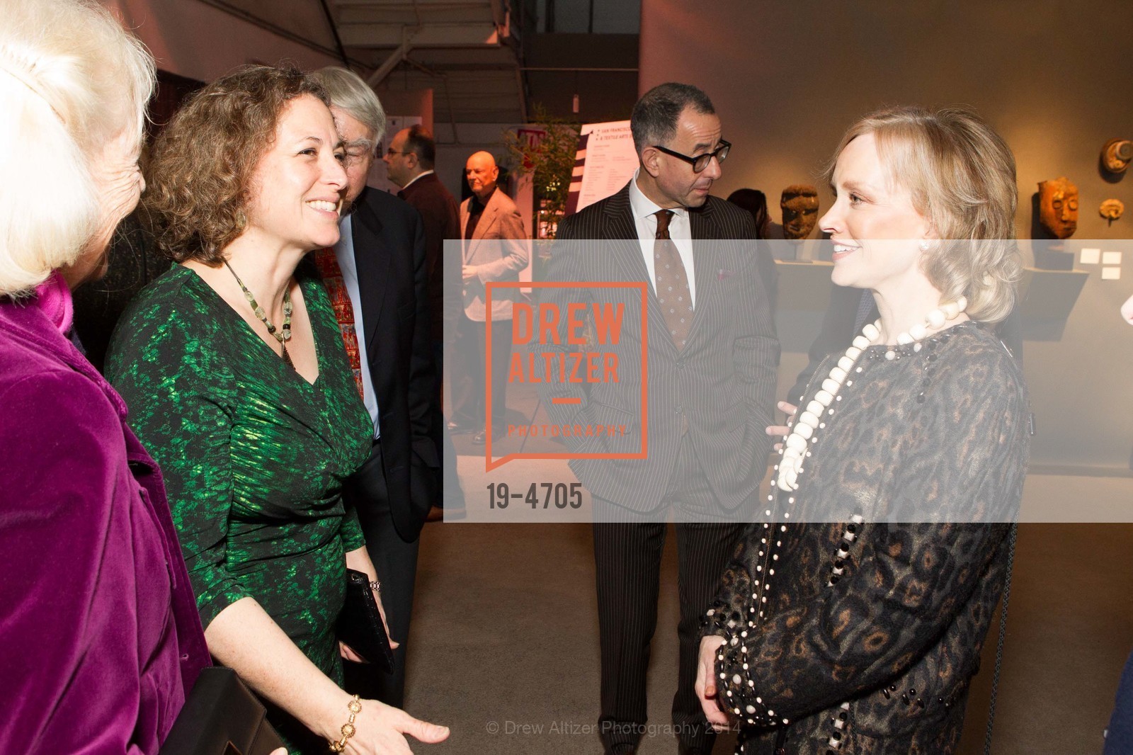 Christina Hellmich, Colin Bailey, OJ Shanby, San Francisco Tribal & Textile Arts Show Opening Preview Gala, US, February 6th, 2014, Photo #19-4705 Christina Hellmich, Colin Bailey, OJ Shanby, Photo #19-4705