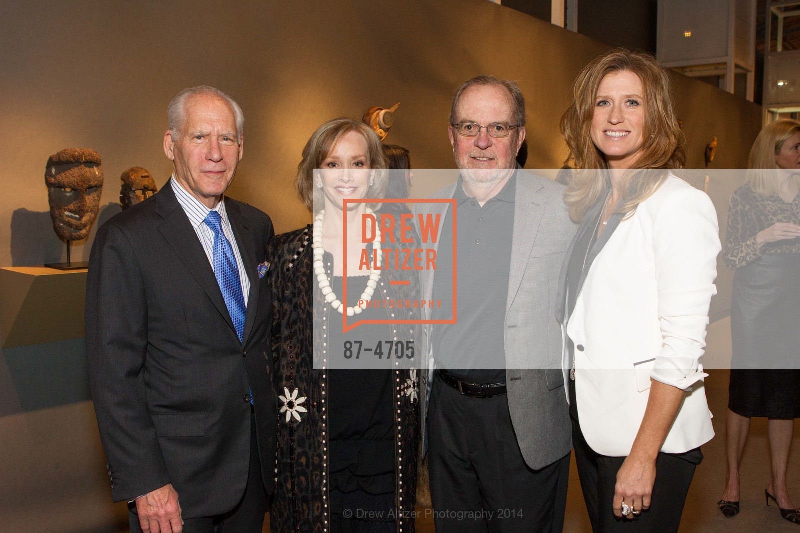 Gary Shansby, OJ Shansby, Bob Wall, Margaret Rinkevich, San Francisco Tribal & Textile Arts Show Opening Preview Gala, US, February 6th, 2014, Photo #87-4705 Gary Shansby, OJ Shansby, Bob Wall, Margaret Rinkevich, Photo #87-4705