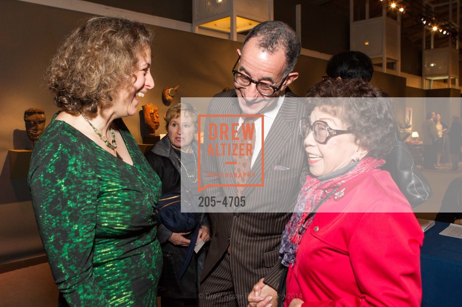 Christina Hellmich, Colin Bailey, Blossom Strong, San Francisco Tribal & Textile Arts Show Opening Preview Gala, US, February 6th, 2014, Photo #205-4705 Christina Hellmich, Colin Bailey, Blossom Strong, Photo #205-4705
