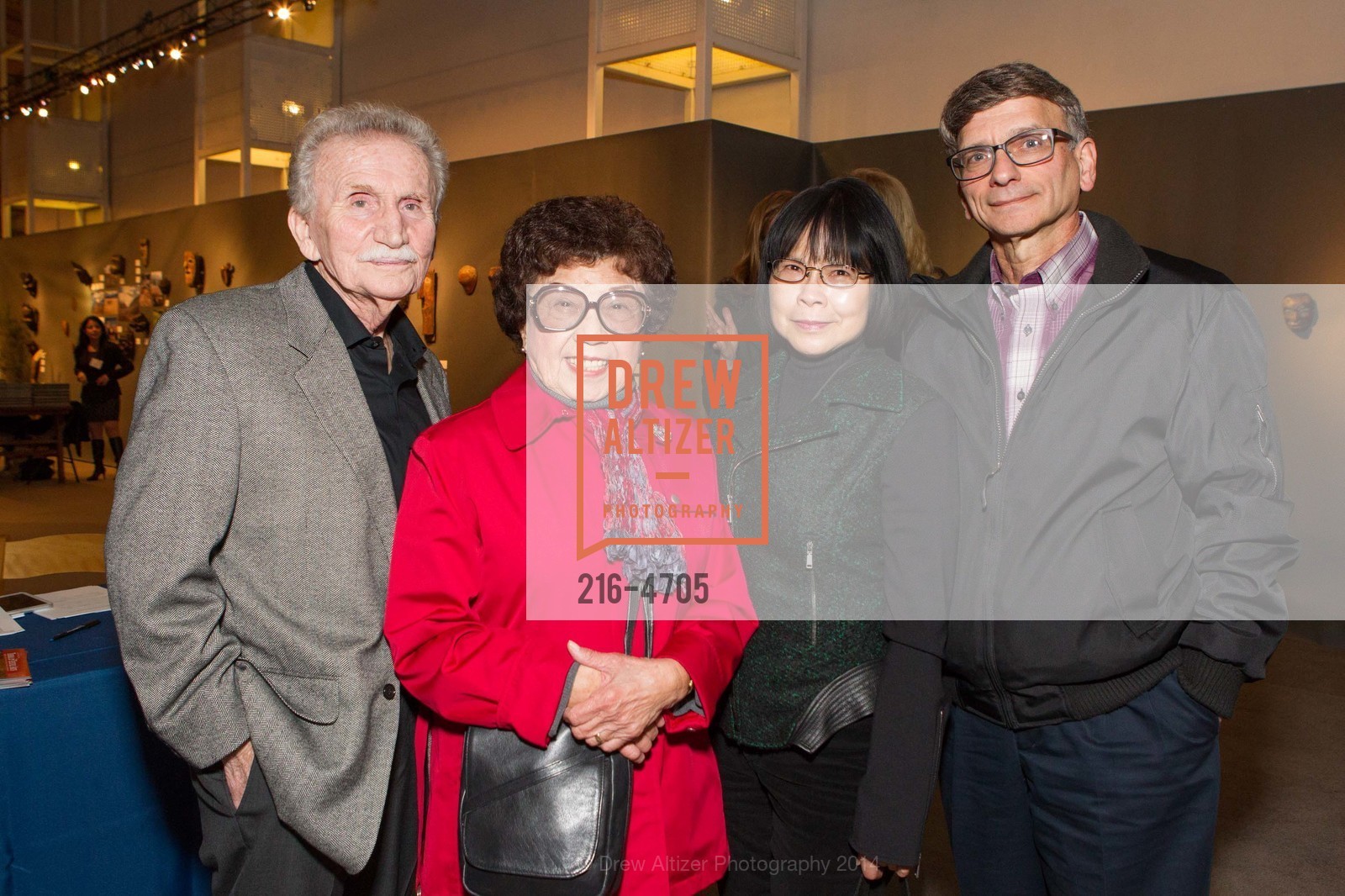 Jim Burgess, Blossom Strong, Rosalind Ferrara, Andrew Ferrara, San Francisco Tribal & Textile Arts Show Opening Preview Gala, US, February 6th, 2014, Photo #216-4705 Jim Burgess, Blossom Strong, Rosalind Ferrara, Andrew Ferrara, Photo #216-4705