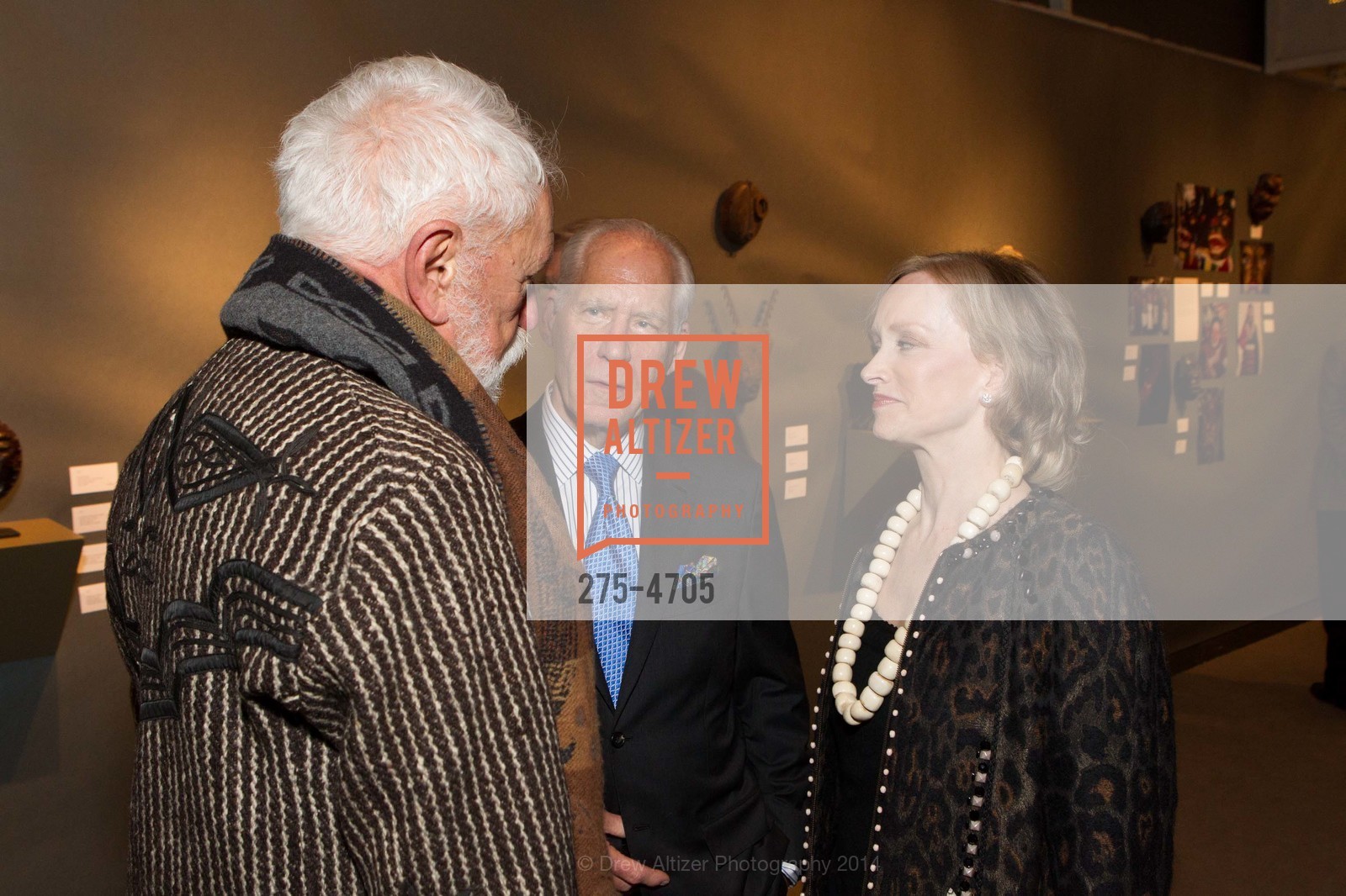 Lewis Sykes, Gary Shansby, OJ Shansby, San Francisco Tribal & Textile Arts Show Opening Preview Gala, US, February 6th, 2014, Photo #275-4705 Lewis Sykes, Gary Shansby, OJ Shansby, Photo #275-4705