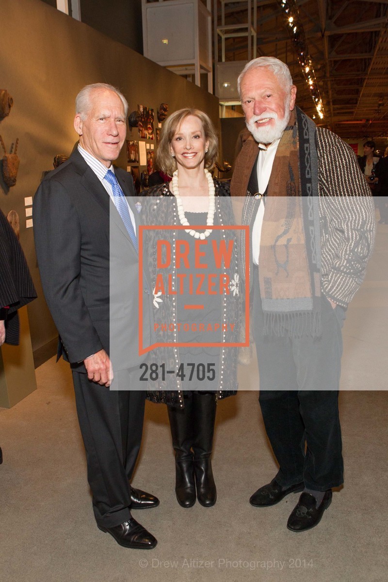 Gary Shansby, OJ Shansby, Lewis Sykes, San Francisco Tribal & Textile Arts Show Opening Preview Gala, US, February 6th, 2014, Photo #281-4705 Gary Shansby, OJ Shansby, Lewis Sykes, Photo #281-4705