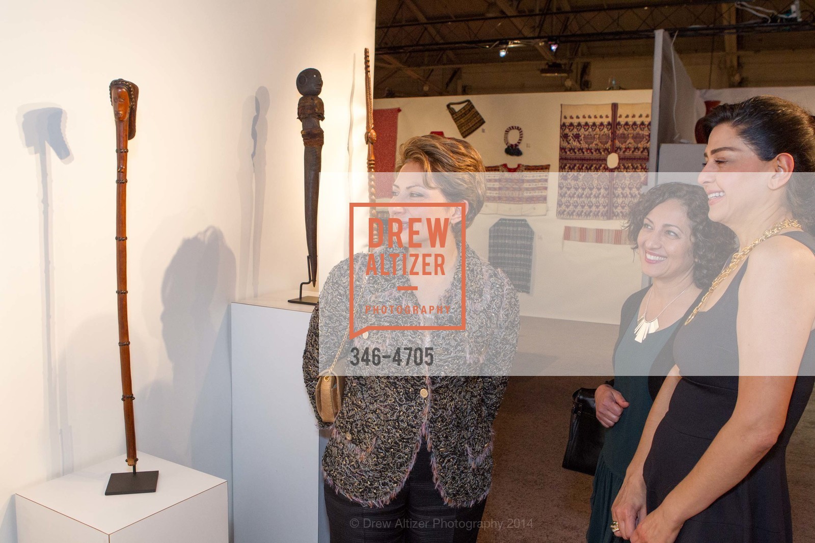 Sami Tahbazof, Homeyra Khosh, Sayareh Farsio, San Francisco Tribal & Textile Arts Show Opening Preview Gala, US, February 6th, 2014, Photo #346-4705 Sami Tahbazof, Homeyra Khosh, Sayareh Farsio, Photo #346-4705