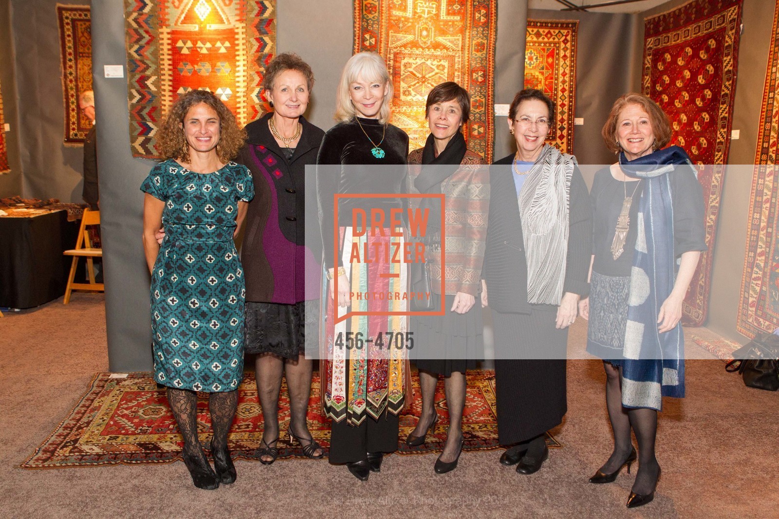 Jill D'Alessandro, Leslie Budge, Dana Walsh, Barbara Kelly, Barbara Shapiro, Karin Hazelkorn, San Francisco Tribal & Textile Arts Show Opening Preview Gala, US, February 6th, 2014, Photo #456-4705 Jill D'Alessandro, Leslie Budge, Dana Walsh, Barbara Kelly, Barbara Shapiro, Karin Hazelkorn, Photo #456-4705