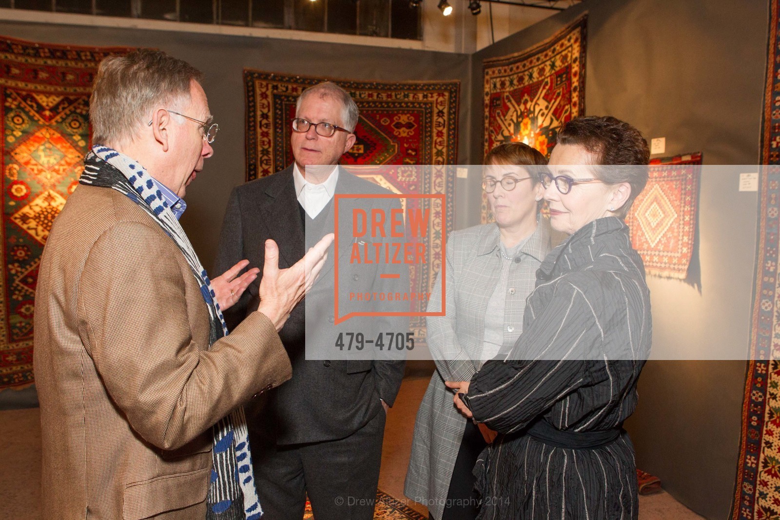 Fred Taylor, George Hecksher, Marie Hecksher, Kathleen Taylor, San Francisco Tribal & Textile Arts Show Opening Preview Gala, US, February 6th, 2014, Photo #479-4705 Fred Taylor, George Hecksher, Marie Hecksher, Kathleen Taylor, Photo #479-4705