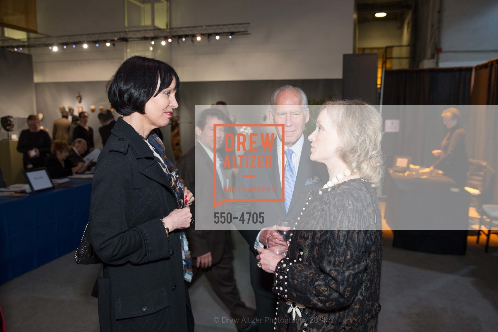 Serena Fritz-Cope, Gary Shansby, OJ Shansby, San Francisco Tribal & Textile Arts Show Opening Preview Gala, US, February 6th, 2014, Photo #550-4705 Serena Fritz-Cope, Gary Shansby, OJ Shansby, Photo #550-4705