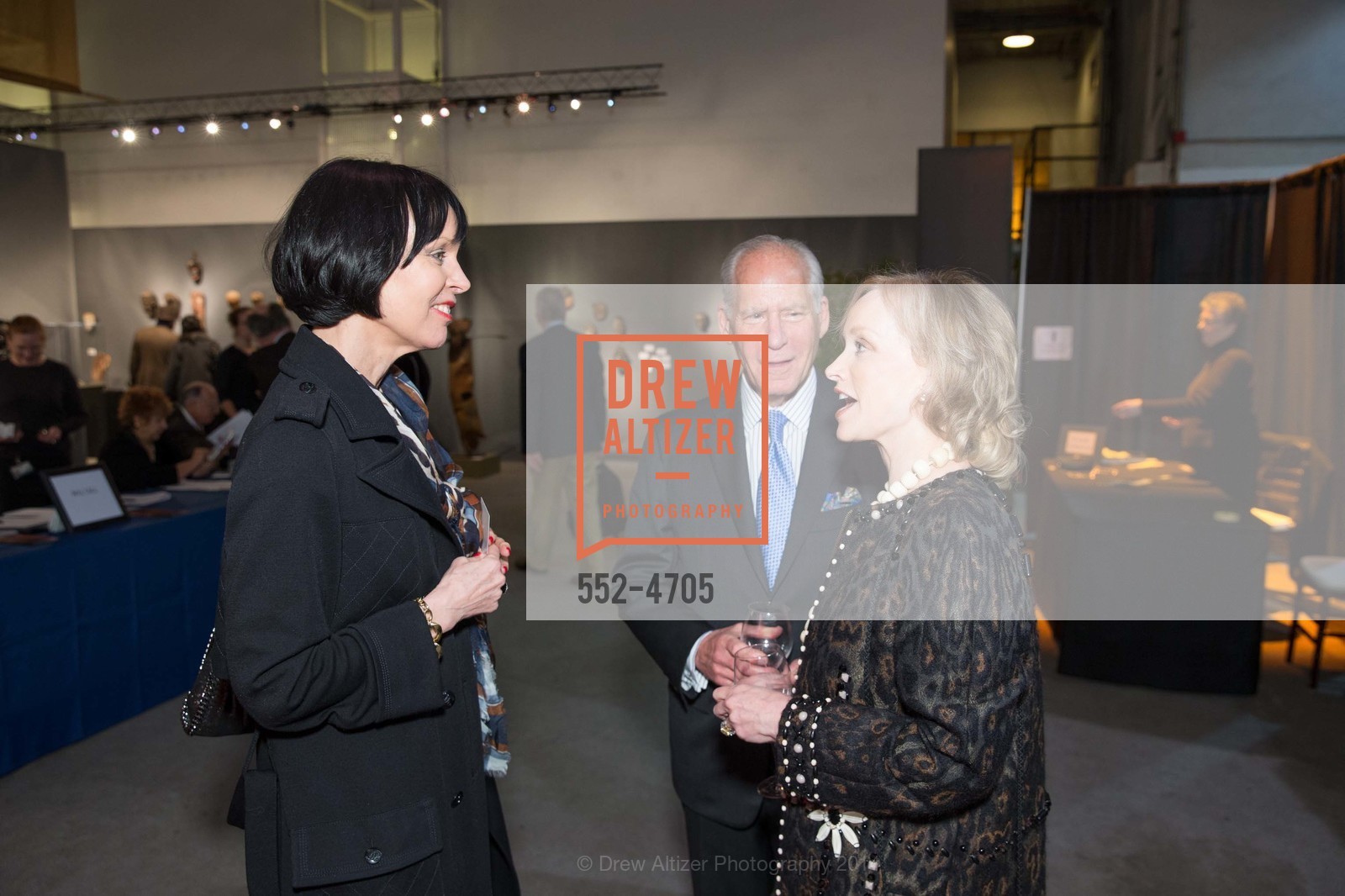 Serena Fritz-Cope, Gary Shansby, OJ Shansby, San Francisco Tribal & Textile Arts Show Opening Preview Gala, US, February 6th, 2014, Photo #552-4705 Serena Fritz-Cope, Gary Shansby, OJ Shansby, Photo #552-4705