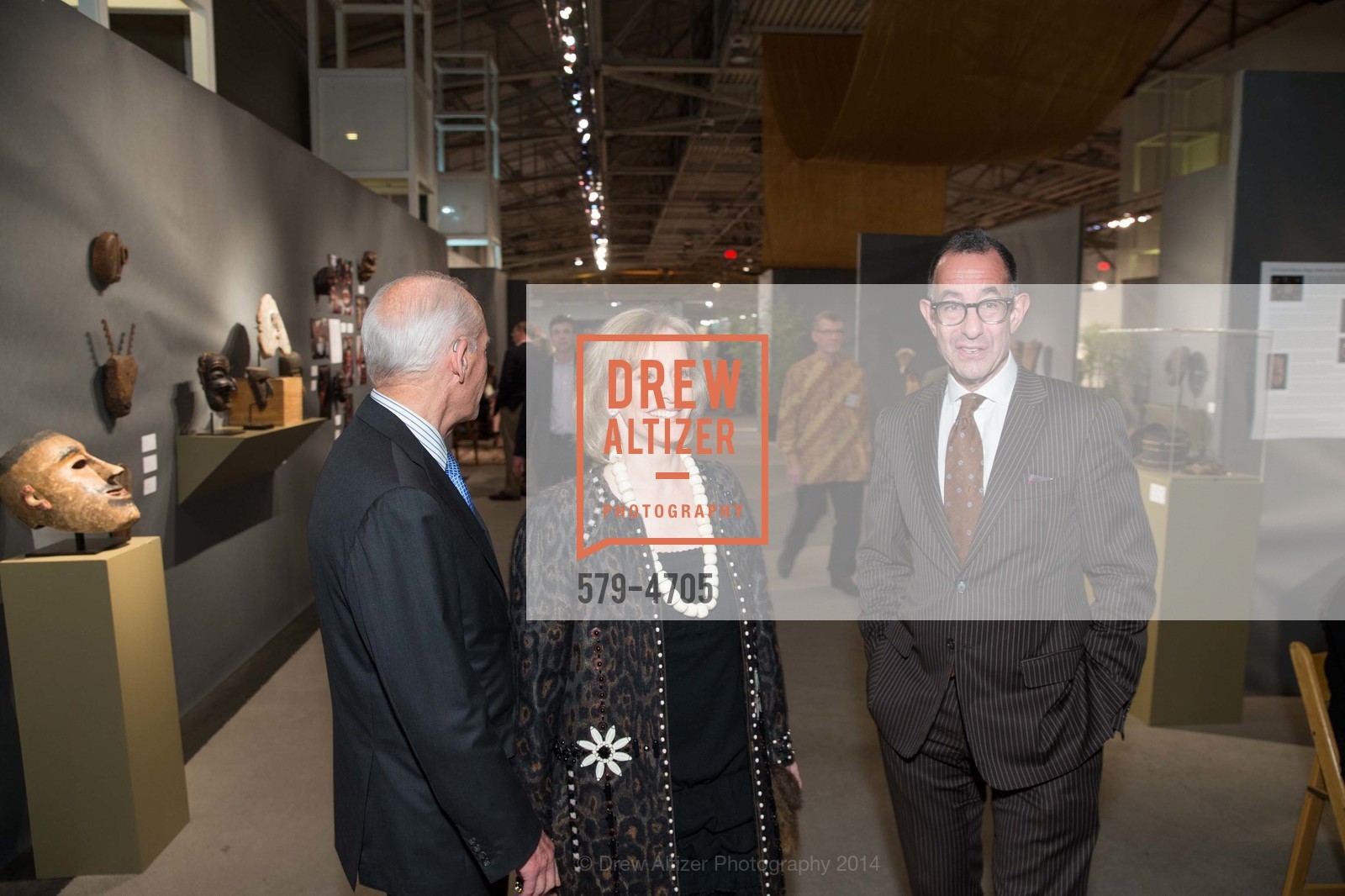 Gary Shansby, OJ Shansby, Colin Bailey, San Francisco Tribal & Textile Arts Show Opening Preview Gala, US, February 6th, 2014, Photo #579-4705 Gary Shansby, OJ Shansby, Colin Bailey, Photo #579-4705