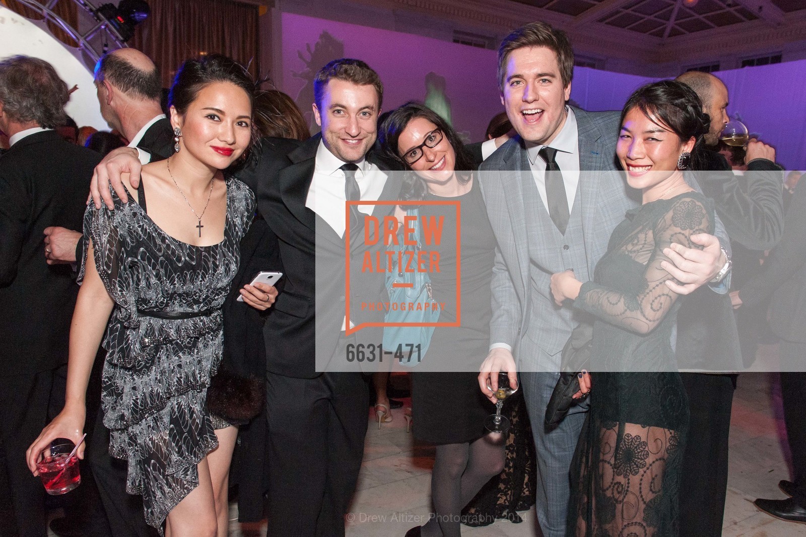 Mia Xu, James Ellott, David Fowler, Roxanne Lee, SAN FRANCISCO BALLET Opening Night Gala: PHENOMENAL - After Party, US. US, . War memorial opera house, January 22nd, 2014, Photo #6631-471 Mia Xu, James Ellott, David Fowler, Roxanne Lee, Photo #6631-471