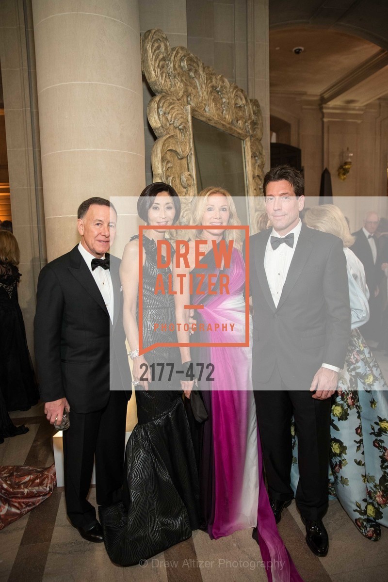 Carl Pascarella, Yurie Pascarella, Rosemary Baker, Bill Yelle, SAN FRANCISCO BALLET Opening Night Gala: PHENOMENAL - Intermission & Dinner, US. SF City Hall, January 22nd, 2014,Drew Altizer, Drew Altizer Photography, full-service agency, private events, San Francisco photographer, photographer california