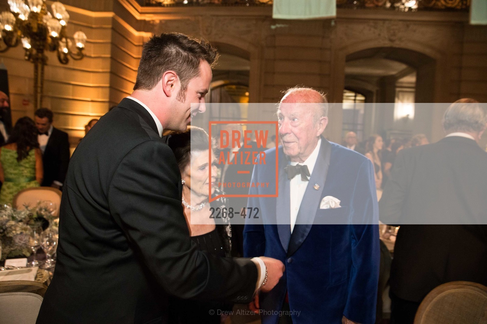 Drew Weyerhaeuser, Lucy Jewett, George Shultz, SAN FRANCISCO BALLET Opening Night Gala: PHENOMENAL - Intermission & Dinner, US. SF City Hall, January 22nd, 2014,Drew Altizer, Drew Altizer Photography, full-service agency, private events, San Francisco photographer, photographer california