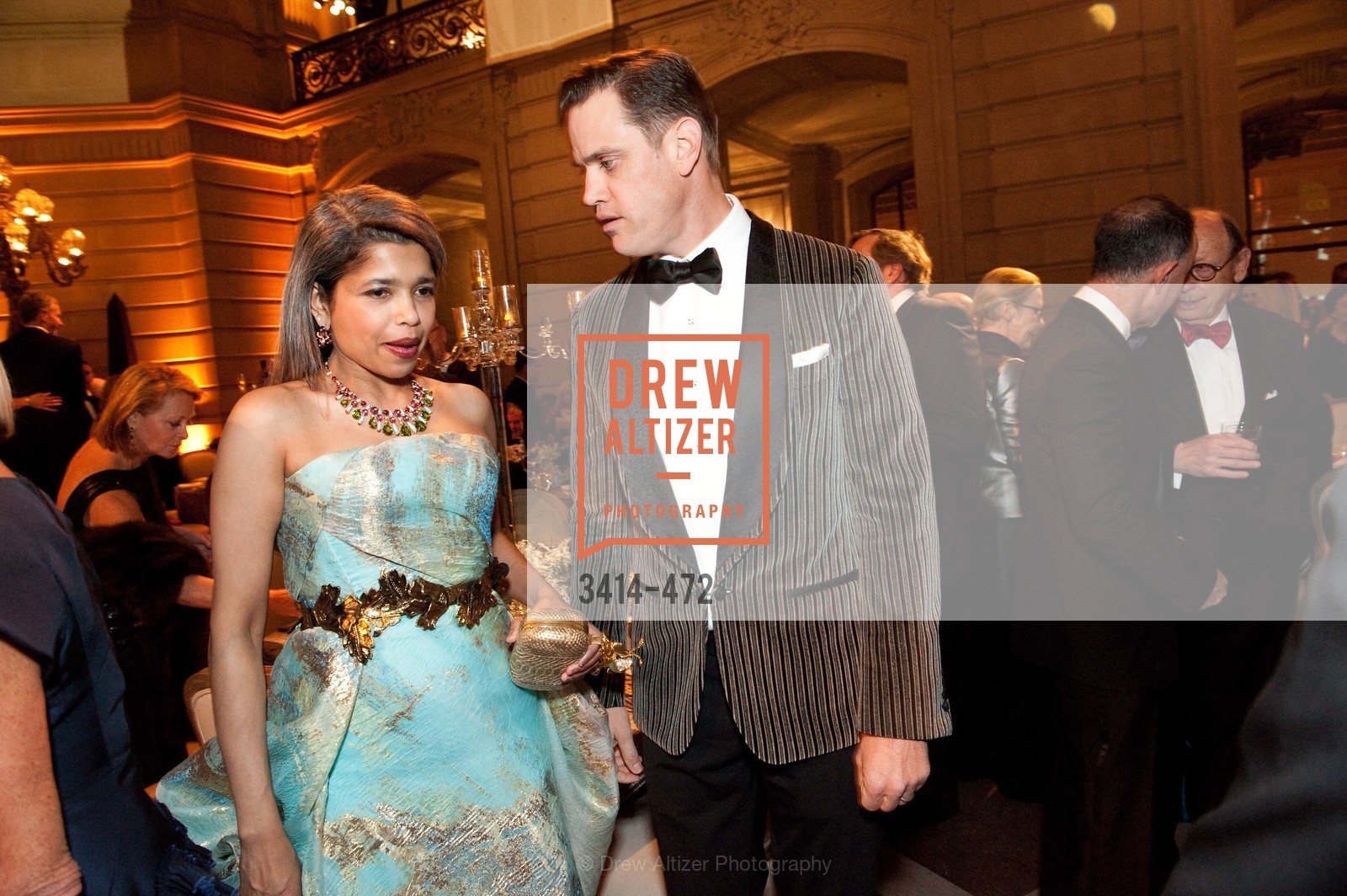 Deepa Pakianathan, Robert Mailer Anderson, SAN FRANCISCO BALLET Opening Night Gala: PHENOMENAL - Intermission & Dinner, US. SF City Hall, January 22nd, 2014,Drew Altizer, Drew Altizer Photography, full-service agency, private events, San Francisco photographer, photographer california