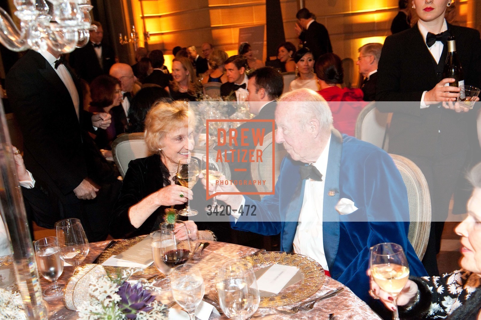Nancy Bechtle, George Shultz, SAN FRANCISCO BALLET Opening Night Gala: PHENOMENAL - Intermission & Dinner, US. SF City Hall, January 22nd, 2014,Drew Altizer, Drew Altizer Photography, full-service agency, private events, San Francisco photographer, photographer california