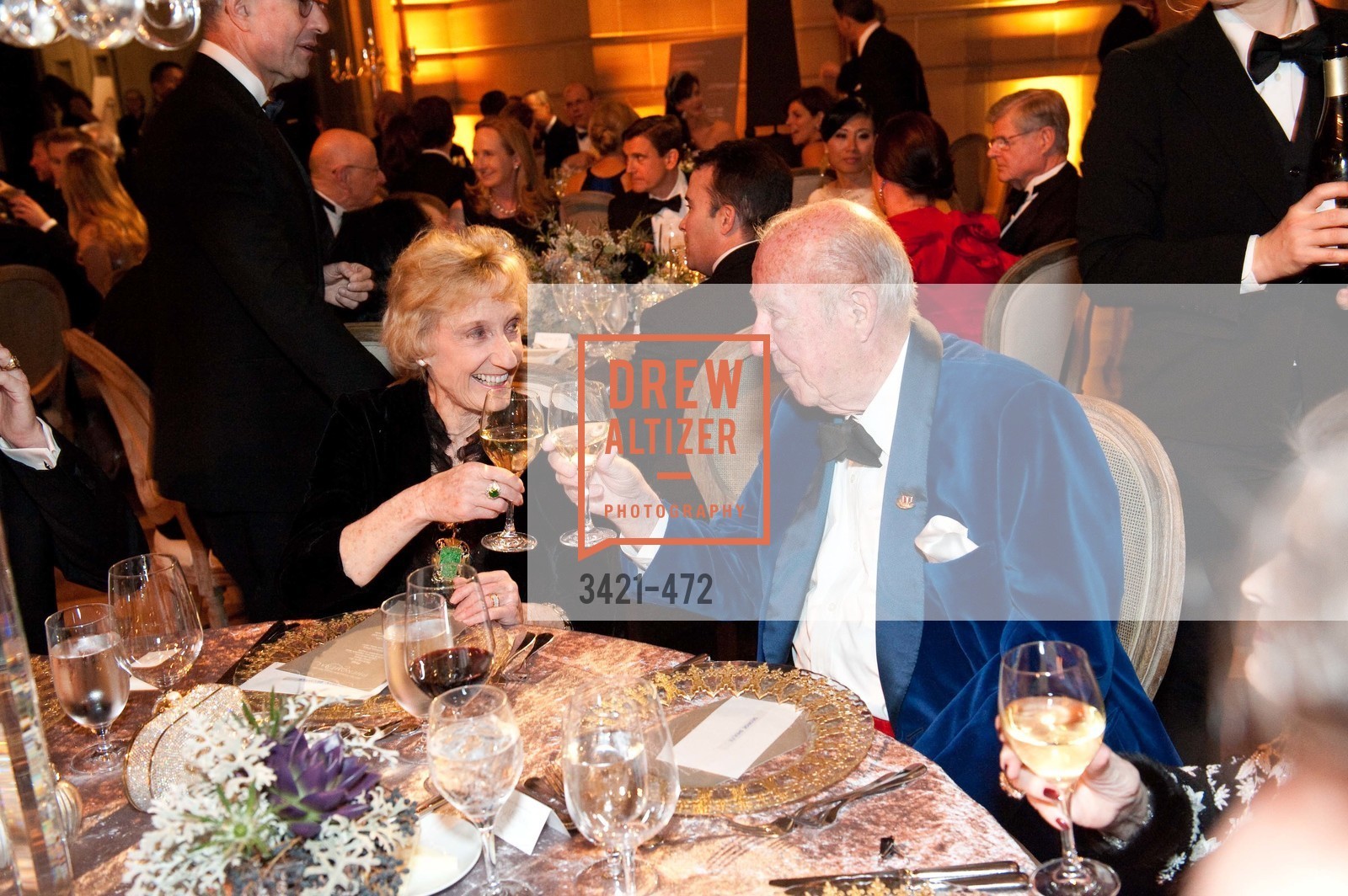 Nancy Bechtle, George Shultz, SAN FRANCISCO BALLET Opening Night Gala: PHENOMENAL - Intermission & Dinner, US. SF City Hall, January 22nd, 2014,Drew Altizer, Drew Altizer Photography, full-service agency, private events, San Francisco photographer, photographer california