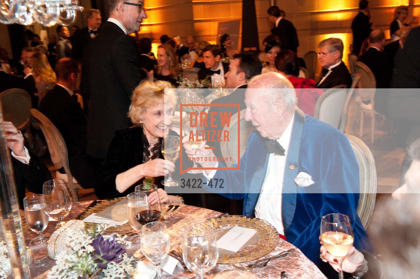 Nancy Bechtle, George Shultz, SAN FRANCISCO BALLET Opening Night Gala: PHENOMENAL - Intermission & Dinner, US. SF City Hall, January 22nd, 2014,Drew Altizer, Drew Altizer Photography, full-service agency, private events, San Francisco photographer, photographer california