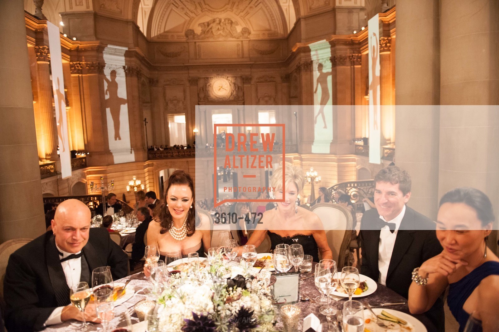 Freddy Clark, Margaret Mitchell, Mary Poland, Patrick King, Carolyn Chang, SAN FRANCISCO BALLET Opening Night Gala: PHENOMENAL - Intermission & Dinner, US. SF City Hall, January 22nd, 2014,Drew Altizer, Drew Altizer Photography, full-service agency, private events, San Francisco photographer, photographer california