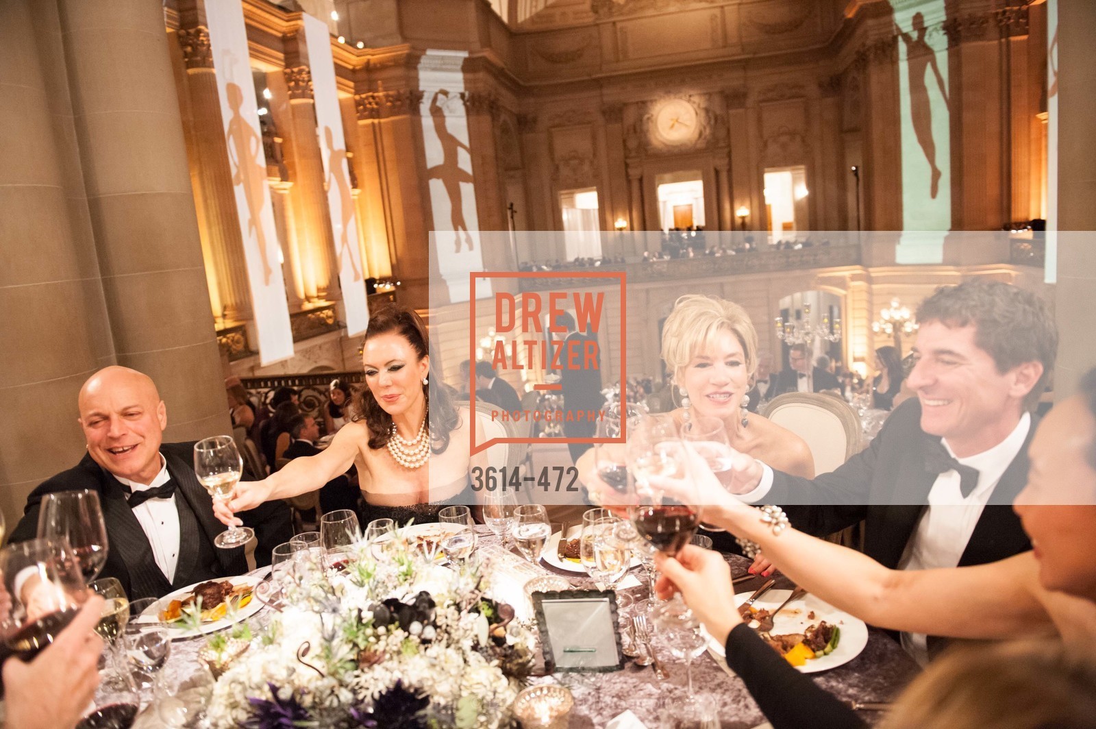 Freddy Clark, Margaret Mitchell, Mary Poland, Patrick King, Carolyn Chang, SAN FRANCISCO BALLET Opening Night Gala: PHENOMENAL - Intermission & Dinner, US. SF City Hall, January 22nd, 2014,Drew Altizer, Drew Altizer Photography, full-service event agency, private events, San Francisco photographer, photographer California
