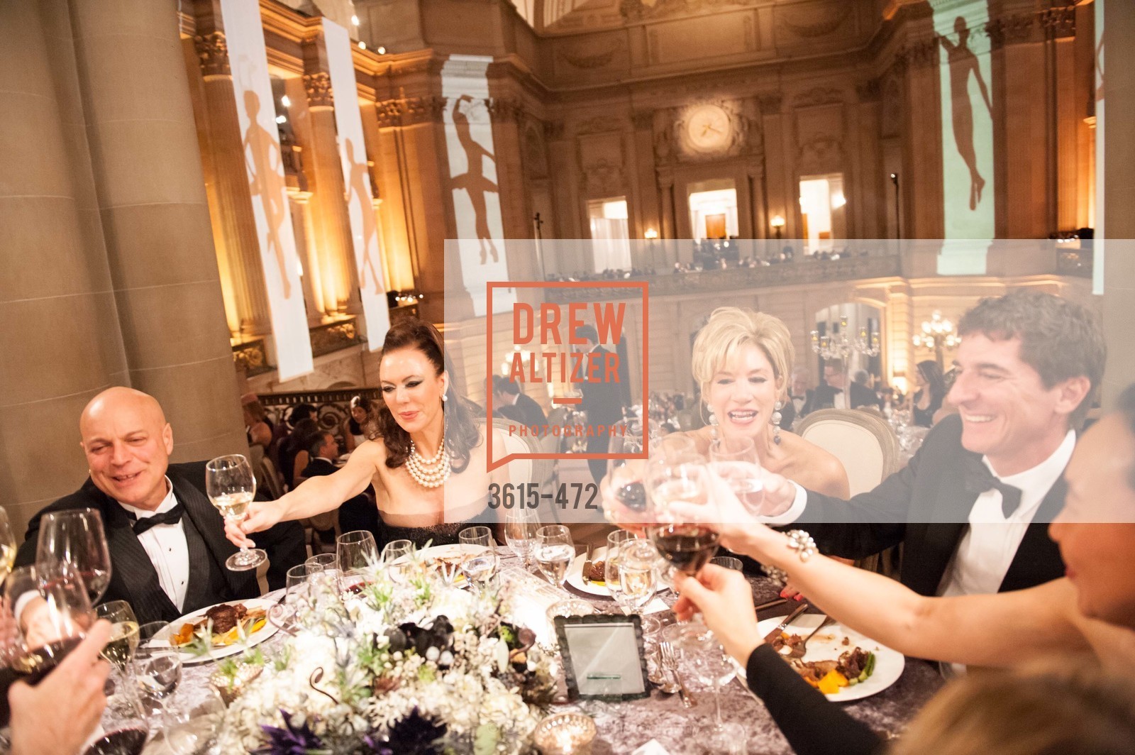 Freddy Clarke, Margaret Mitchell, Mary Poland, Patrick King, Carolyn Chang, SAN FRANCISCO BALLET Opening Night Gala: PHENOMENAL - Intermission & Dinner, US. SF City Hall, January 22nd, 2014,Drew Altizer, Drew Altizer Photography, full-service agency, private events, San Francisco photographer, photographer california