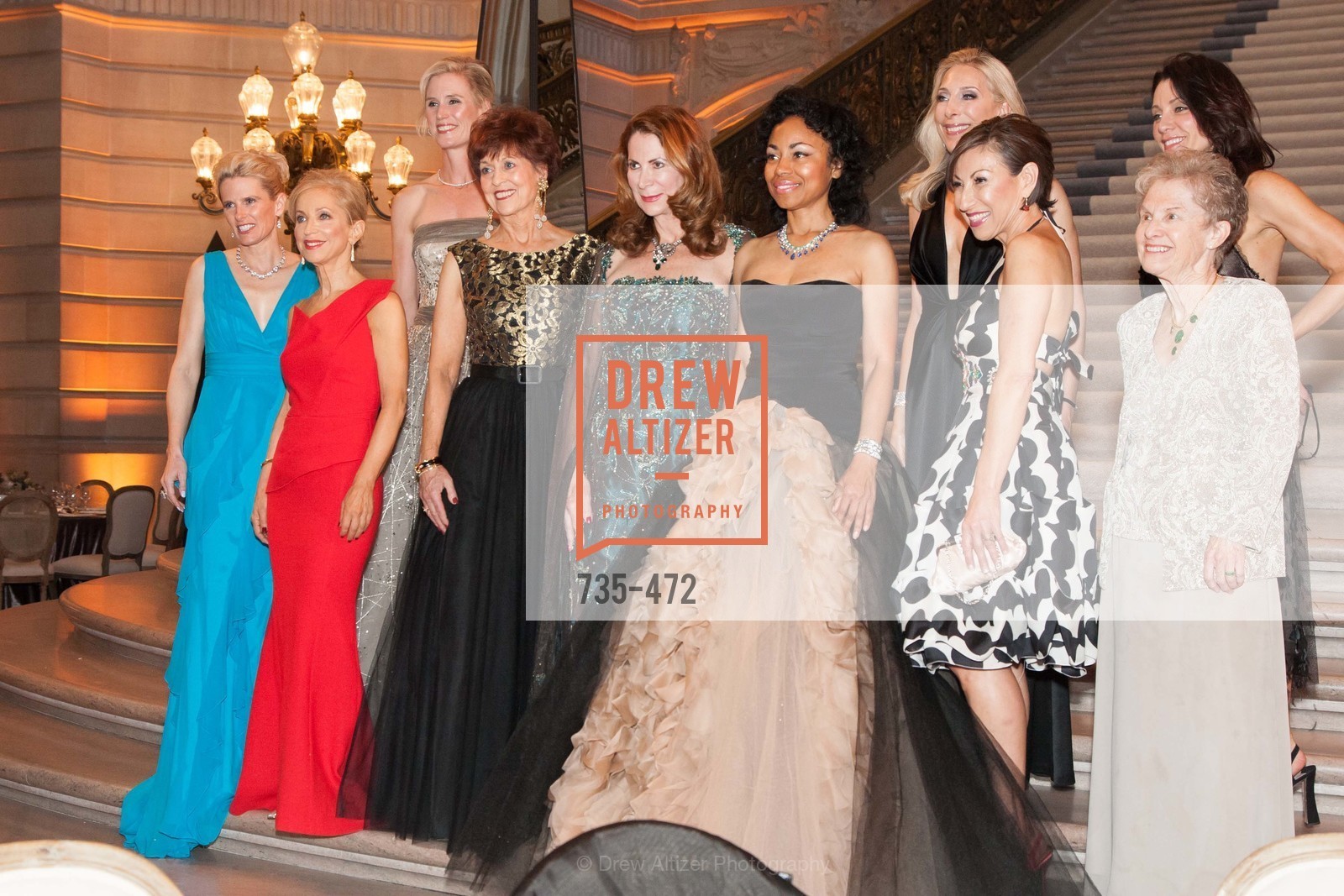 Mariel Hurabiell, Shelley Gordon, Alison Mauze, Suzanne Thornton, Patricia Ferrin Loucks, Tanya Powell, Betsy Linder, Cathy Goodman, Debra Taylor, SAN FRANCISCO BALLET Opening Night Gala: PHENOMENAL - Intermission & Dinner, US. SF City Hall, January 22nd, 2014,Drew Altizer, Drew Altizer Photography, full-service agency, private events, San Francisco photographer, photographer california