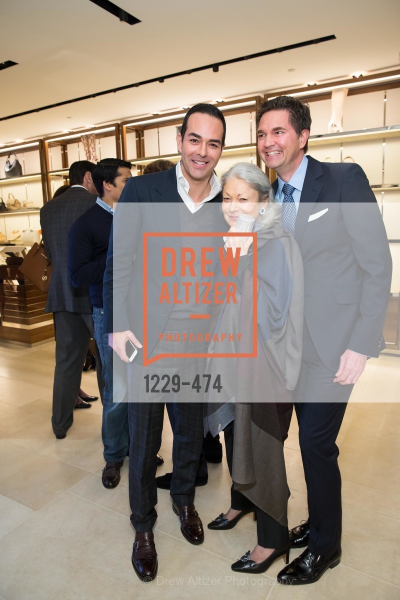 Greg Lopez, Denise Hale, Alex Chases, SALVATORE FERRAGAMO San Francisco Re-Opening, US. US, . US, Photo #1229-474 Greg Lopez, Denise Hale, Alex Chases, Photo #1229-474