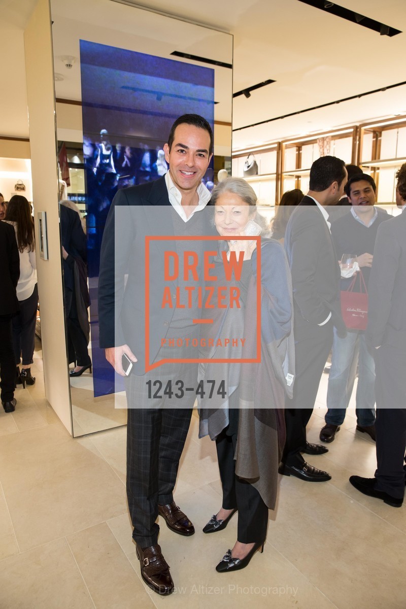 Greg Lopez, Denise Hale, SALVATORE FERRAGAMO San Francisco Re-Opening, US. US, . US, Photo #1243-474 Greg Lopez, Denise Hale, Photo #1243-474