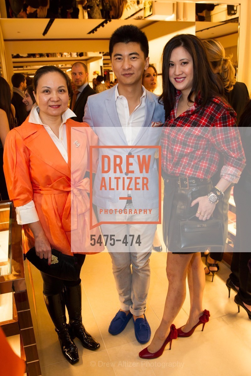 Pei Zhang, Tom Liu, Jessica Hon, SALVATORE FERRAGAMO San Francisco Re-Opening, US. Salvatore Ferragamo, 236 Post Street, Photo #5475-474 Pei Zhang, Tom Liu, Jessica Hon, Photo #5475-474