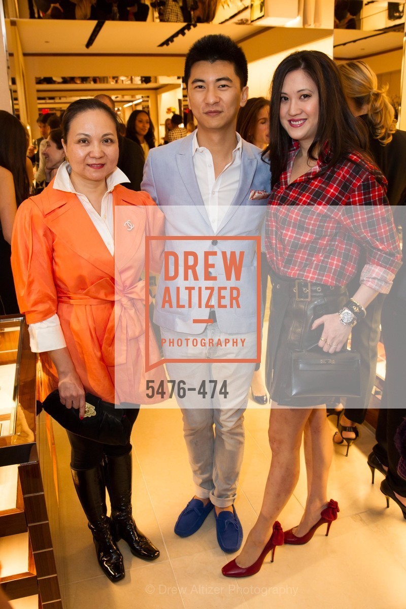 Pei Zhang, Tom Liu, Jessica Hon, SALVATORE FERRAGAMO San Francisco Re-Opening, US. Salvatore Ferragamo, 236 Post Street, Photo #5476-474 Pei Zhang, Tom Liu, Jessica Hon, Photo #5476-474