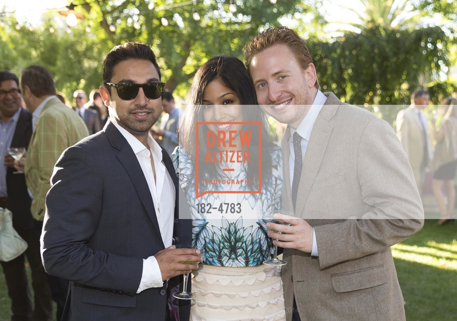 Nikhil Lal, Sheila Marikar, Evan Abrahams, SINEGAL ESTATE WINERY Harvest Party, US, October 19th, 2014, Photo #182-4783 Nikhil Lal, Sheila Marikar, Evan Abrahams, Photo #182-4783