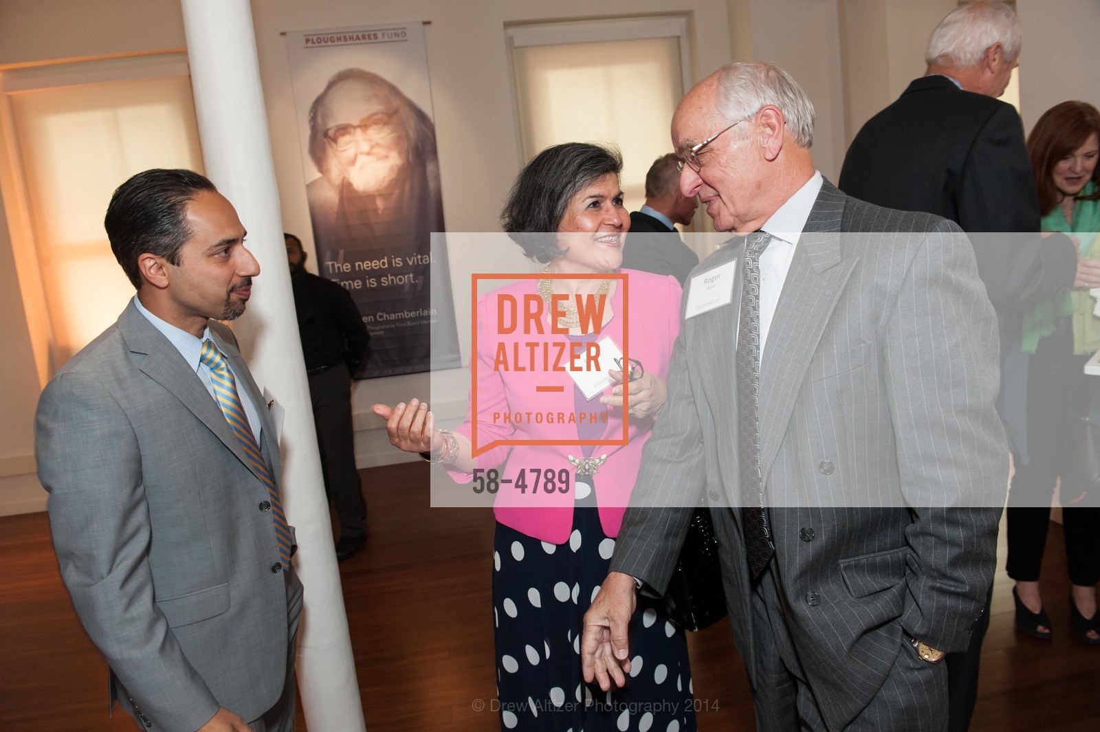 Trita Parsi, Jaleh Daie, Roger Wyse, PLOUGHSHARES FUND Chain Reaction 2014, US, June 3rd, 2014, Photo #58-4789 Trita Parsi, Jaleh Daie, Roger Wyse, Photo #58-4789