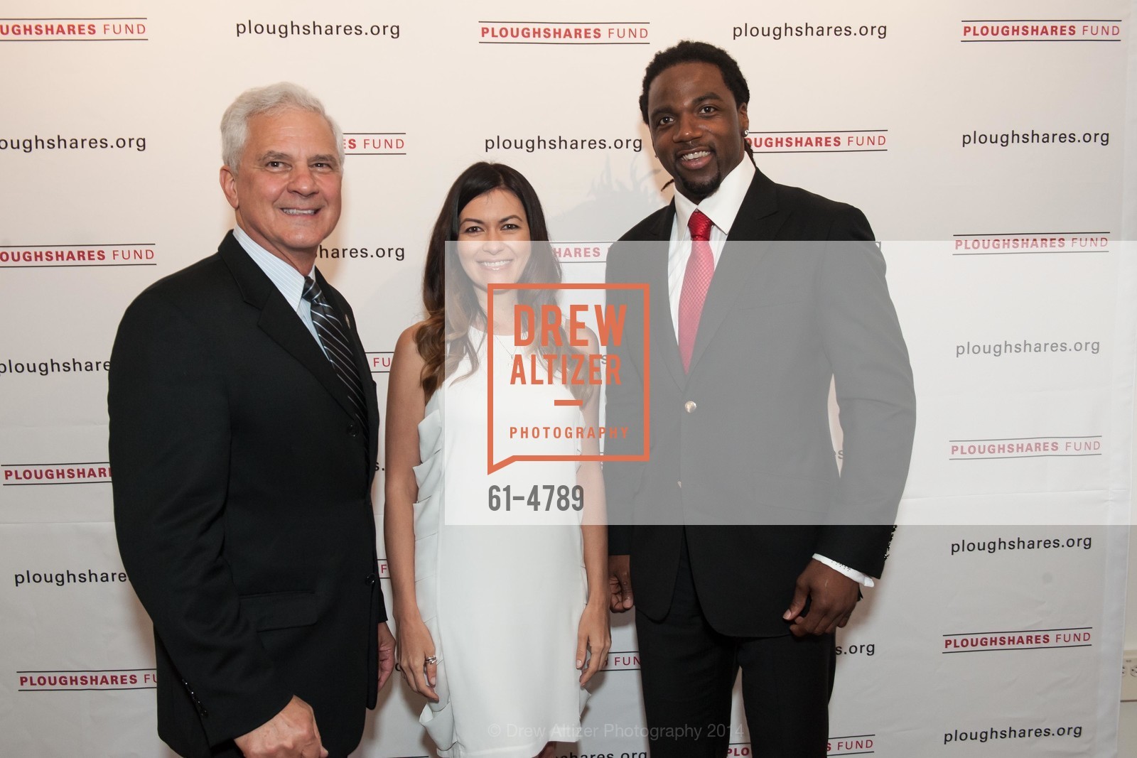 Joe Cirincione, Leilani Munter, Donte Stallworth, PLOUGHSHARES FUND Chain Reaction 2014, US, June 3rd, 2014, Photo #61-4789 Joe Cirincione, Leilani Munter, Donte Stallworth, Photo #61-4789