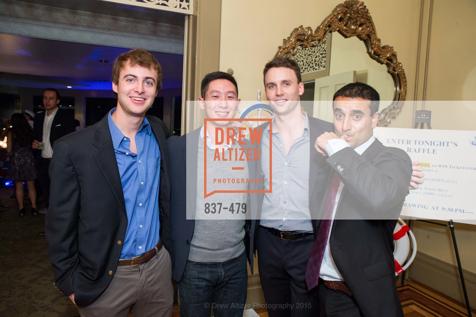 Sean Conley, Albert Koh, Andrew Breger, Tarun Kalra, 7th Annual White Caps & Night Caps, Generals Residence - Fort Mason. Generals Residence - Fort Mason, . 2525 Van Ness St, November 9th, 2015, Photo #837-479 Sean Conley, Albert Koh, Andrew Breger, Tarun Kalra, Photo #837-479