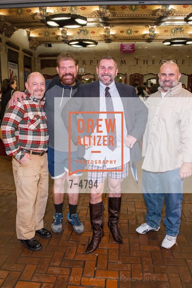 Eddie Ferriter, Sam Zeller, Rob Trivetti, Dwight Simpson, SHN Presents Opening of KINKY BOOTS, US, December 4th, 2014, Photo #7-4794 Eddie Ferriter, Sam Zeller, Rob Trivetti, Dwight Simpson, Photo #7-4794