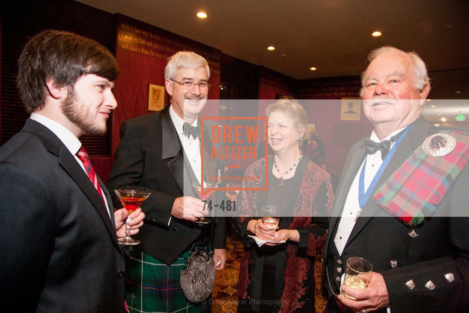 Stephen Dutro, Jane Hughan, Wade Hughan, Gene McCracken, ST. ANDREW'S SOCIETY OF SAN FRANCISCO'S Traditional Burns Night Supper 2014, US. US, January 25th, 2014,Drew Altizer, Drew Altizer Photography, full-service agency, private events, San Francisco photographer, photographer california