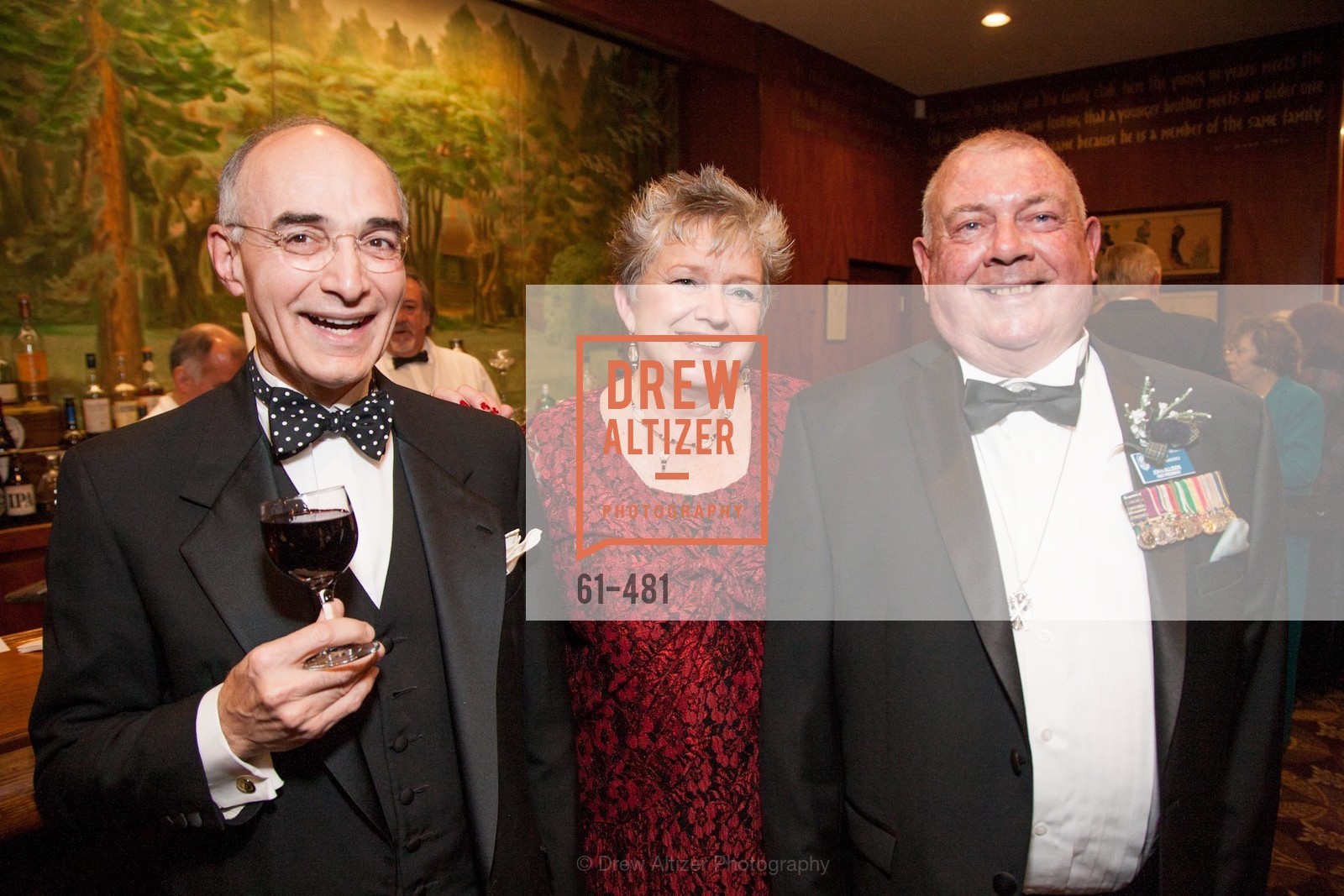 George Lendaris, Terry Allison, John Allison, ST. ANDREW'S SOCIETY OF SAN FRANCISCO'S Traditional Burns Night Supper 2014, US. US, . US, Photo #61-481 George Lendaris, Terry Allison, John Allison, Photo #61-481