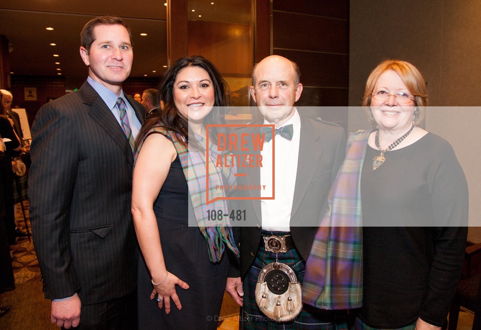 Curtis McDonald, Mary McDonald, Bill McKown, Brenda McKown, ST. ANDREW'S SOCIETY OF SAN FRANCISCO'S Traditional Burns Night Supper 2014, US. US, . US, Photo #108-481 Curtis McDonald, Mary McDonald, Bill McKown, Brenda McKown, Photo #108-481