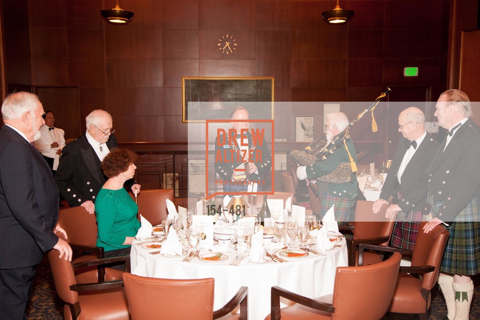 David Schieser, Cathy Schieser, Gerard Sample, David McCrossan, Jek Cunningham, Philip Dahnken, James Robertson, ST. ANDREW'S SOCIETY OF SAN FRANCISCO'S Traditional Burns Night Supper 2014, US. US, January 25th, 2014,Drew Altizer, Drew Altizer Photography, full-service agency, private events, San Francisco photographer, photographer california