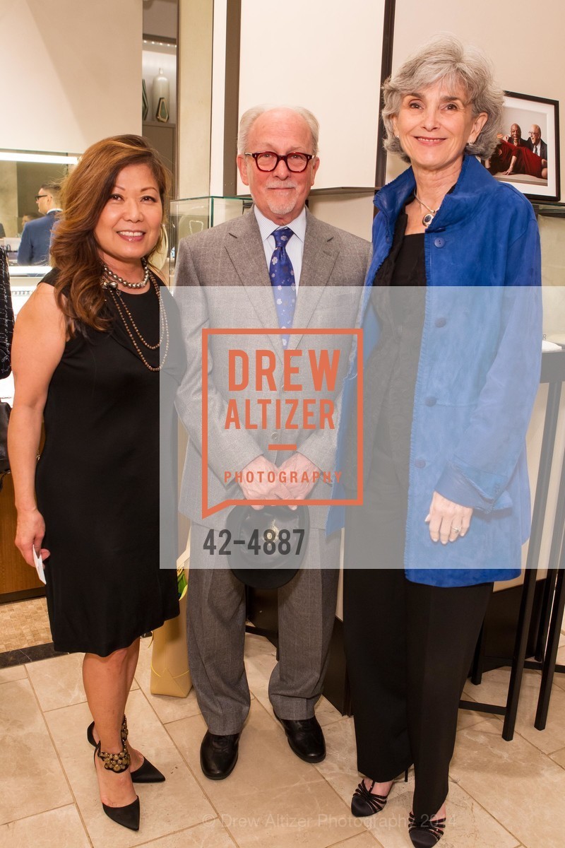 Nancy Nishimura, Jim Larson, Sue Illston, Gorgeous Gala Launch Party, US, April 23rd, 2014, Photo #42-4887 Nancy Nishimura, Jim Larson, Sue Illston, Photo #42-4887