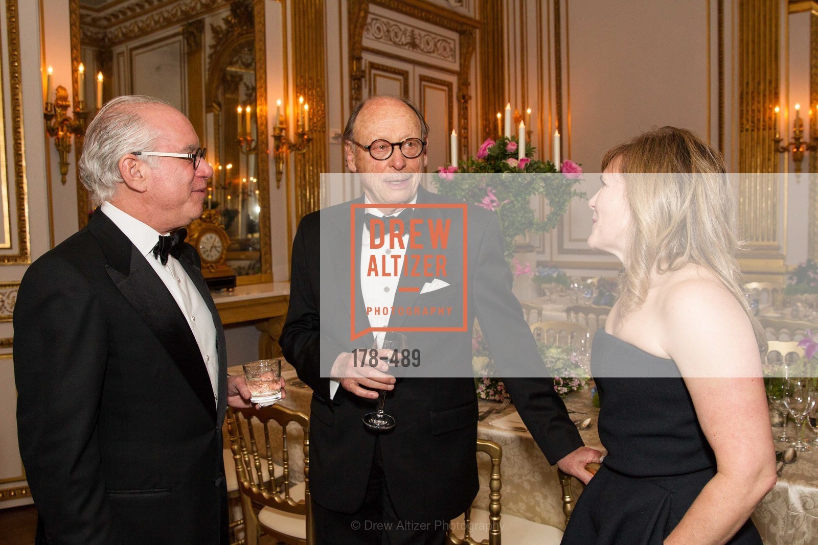 Andrew Skurman, Bernard Osher, Maria Santangelo, The Salon Doré from the Hôtel de La Trémoille Private Dinner, US. The Battery, April 1st, 2014,Drew Altizer, Drew Altizer Photography, full-service event agency, private events, San Francisco photographer, photographer California