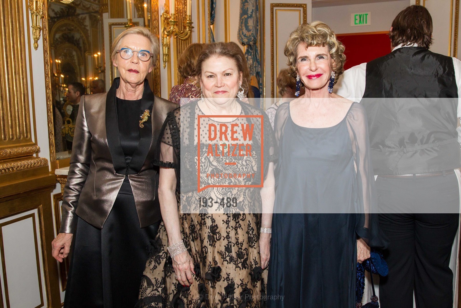Barbro Osher, Cynthia Gunn, Lucy Hamilton, The Salon Doré from the Hôtel de La Trémoille Private Dinner, US. The Battery, April 1st, 2014,Drew Altizer, Drew Altizer Photography, full-service agency, private events, San Francisco photographer, photographer california