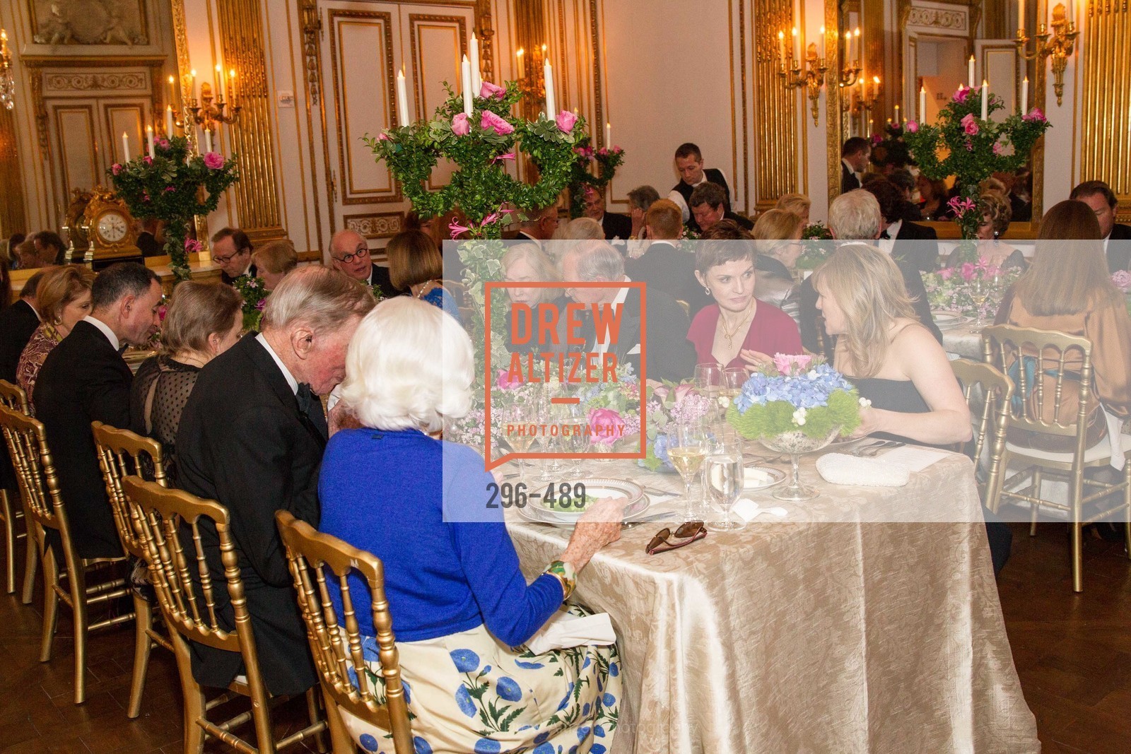 Gretchen Kimball, Richard Goss, Denise Littlefield Sobel, Maria Santangelo, The Salon Doré from the Hôtel de La Trémoille Private Dinner, US. The Battery, April 1st, 2014,Drew Altizer, Drew Altizer Photography, full-service event agency, private events, San Francisco photographer, photographer California