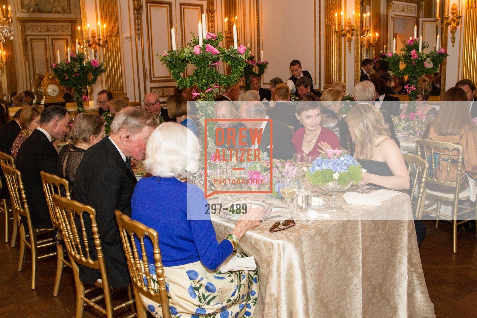 Gretchen Kimball, Richard Goss, Denise Littlefield Sobel, Maria Santangelo, The Salon Doré from the Hôtel de La Trémoille Private Dinner, US. The Battery, April 1st, 2014,Drew Altizer, Drew Altizer Photography, full-service agency, private events, San Francisco photographer, photographer california