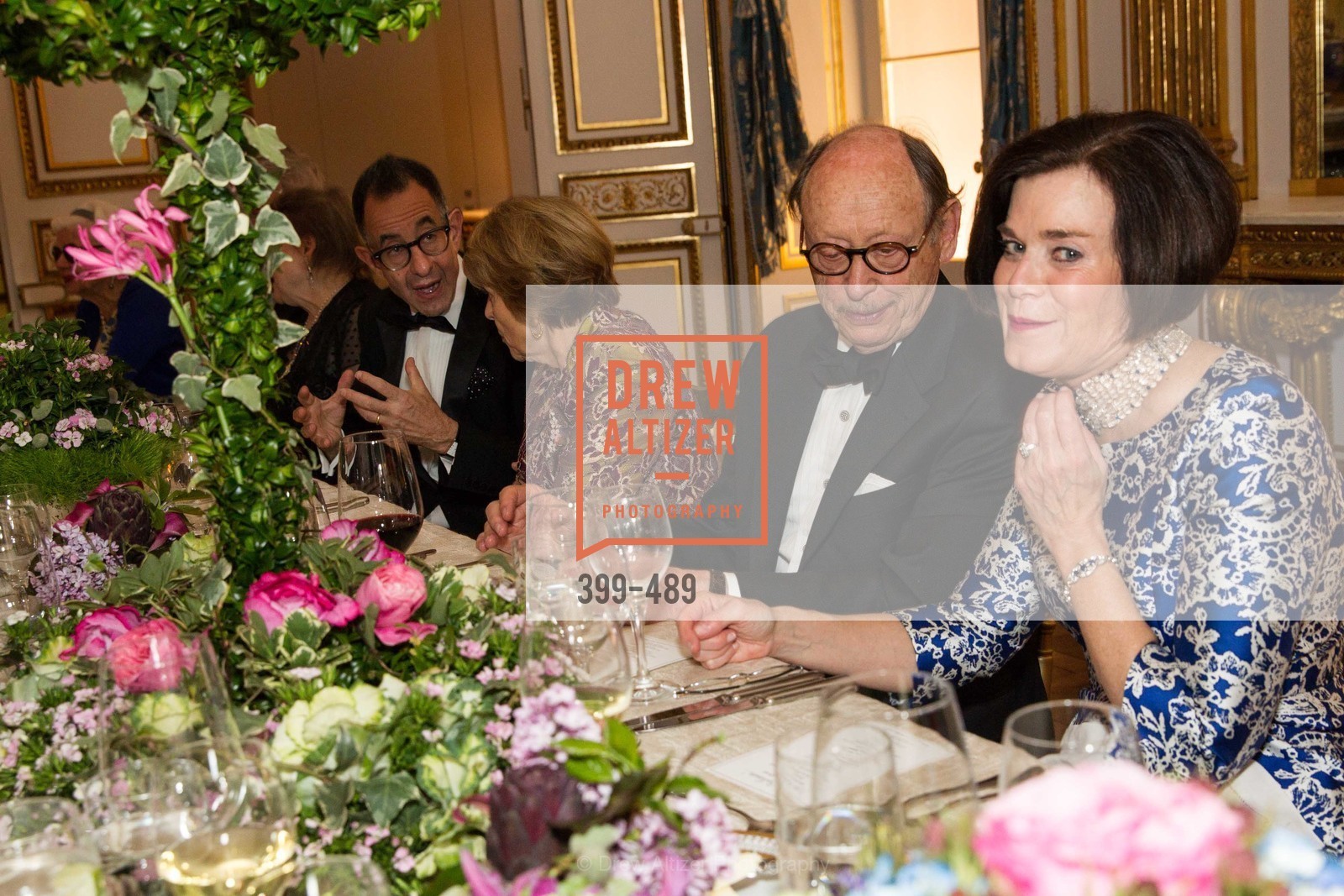 Bernard Osher, Lucy Buchanan, The Salon Doré from the Hôtel de La Trémoille Private Dinner, US. The Battery, April 1st, 2014,Drew Altizer, Drew Altizer Photography, full-service agency, private events, San Francisco photographer, photographer california