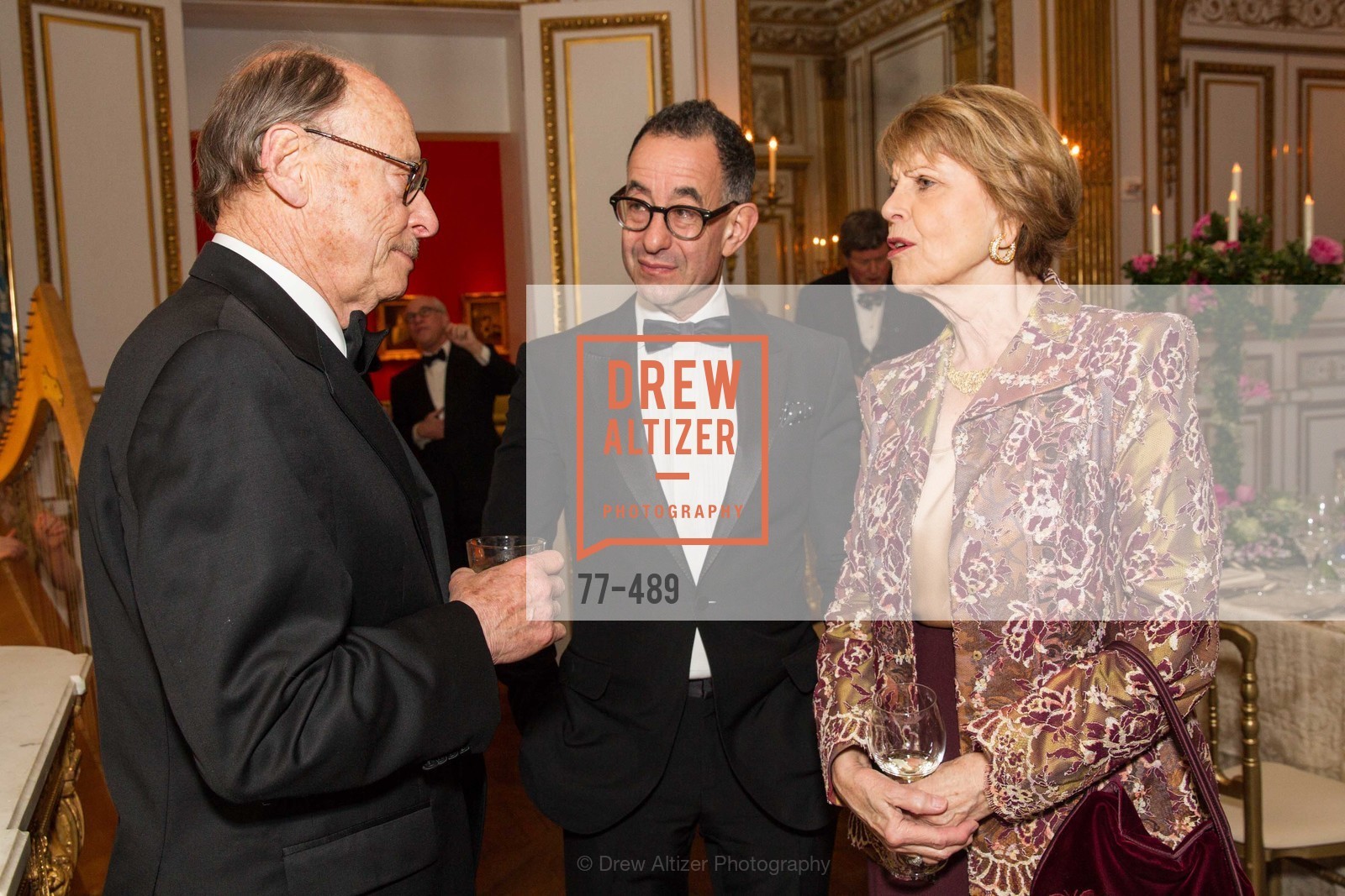 Bernard Osher, Colin Bailey, Dagmar Dolby, The Salon Doré from the Hôtel de La Trémoille Private Dinner, US. The Battery, April 1st, 2014,Drew Altizer, Drew Altizer Photography, full-service agency, private events, San Francisco photographer, photographer california